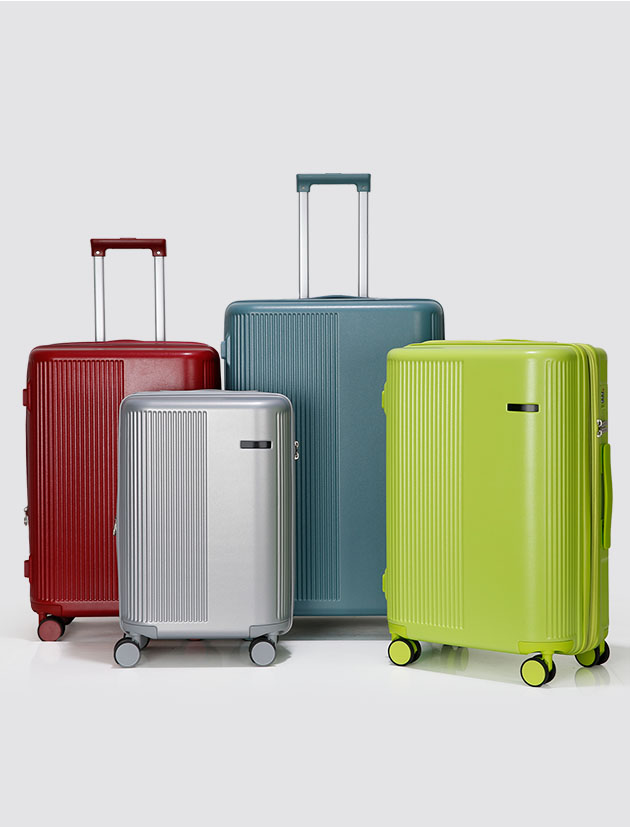 4-Piece Complete PC+ABS Luggage Set Protruding Handles TPU Silent Wheels Iron Trolley Multi-Size Options Travel Luggage-Exterior Features-1