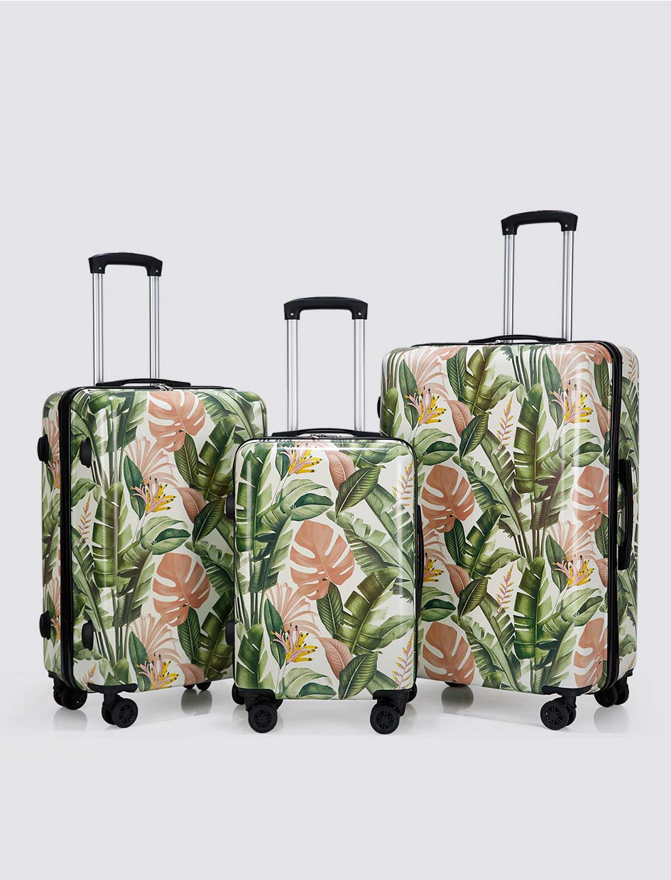 ABS+PC Film Lightweight Travel Suitcase Luggage 3 Pieces Set Luggage Travel Bags Wholesale Modern Style Suitcase-Exterior Features-1
