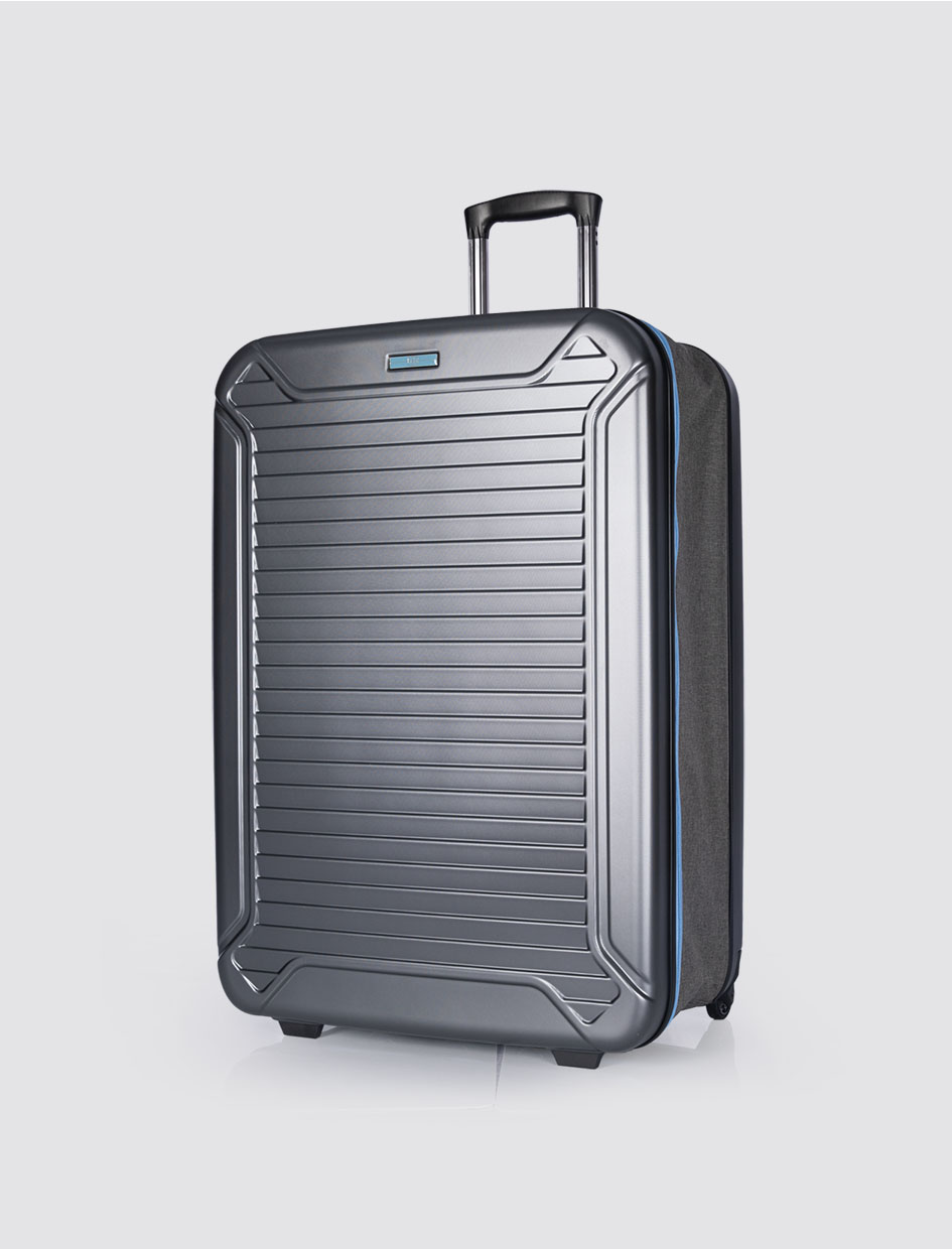 Folding Front Opening Valise Trollycase Trunk Travel Bag Trolley Bag OEM ODM PC Luggage Carry On Suitcase Luggage Set Luggage-Exterior Features-1