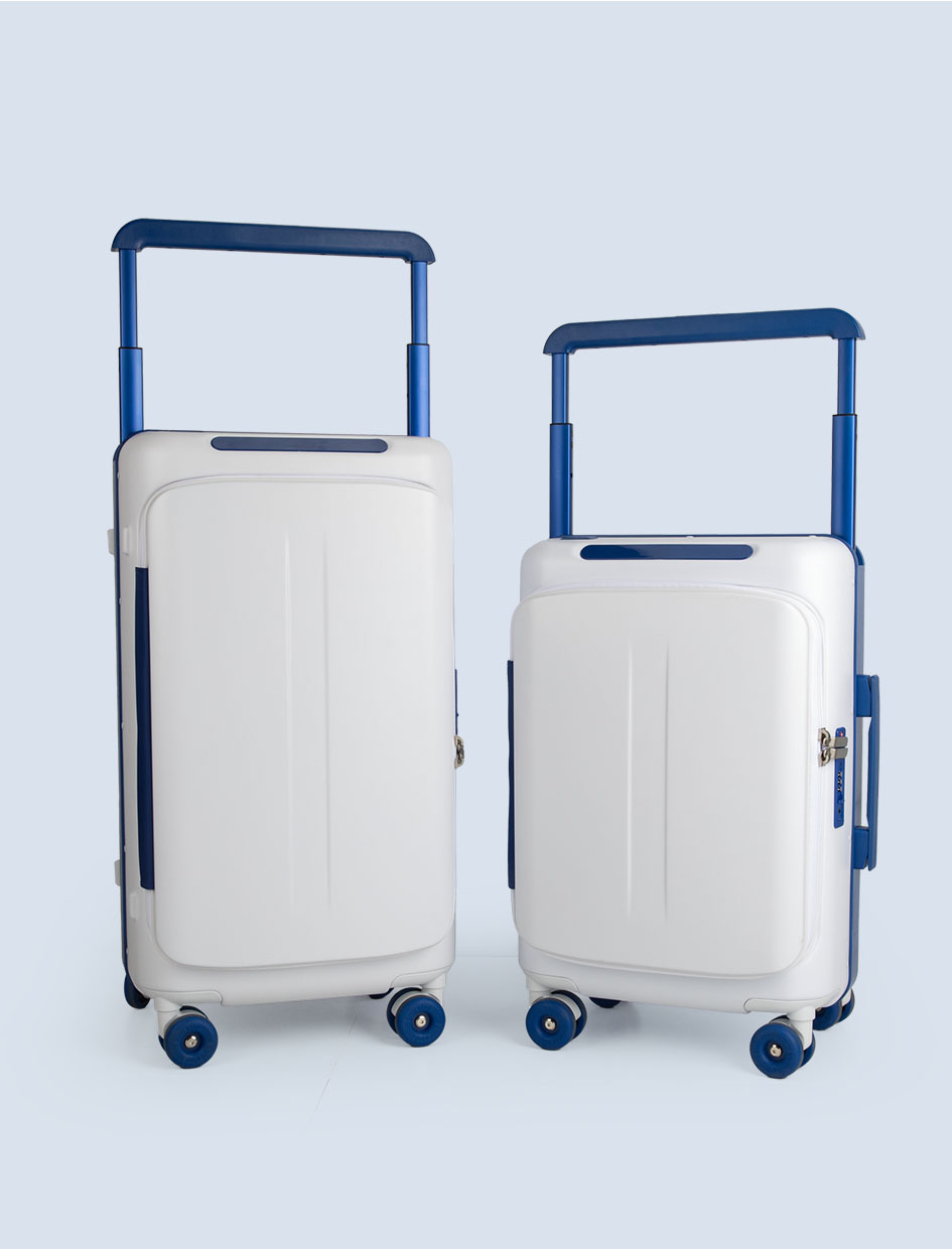 Front Opening Wide Trolley USB Port Trollycase Valise Trunk Trolley Bag Travel Bag OEM ODM PC Luggage Carry on Luggage Set Suitcase Luggage-Exterior Features-1