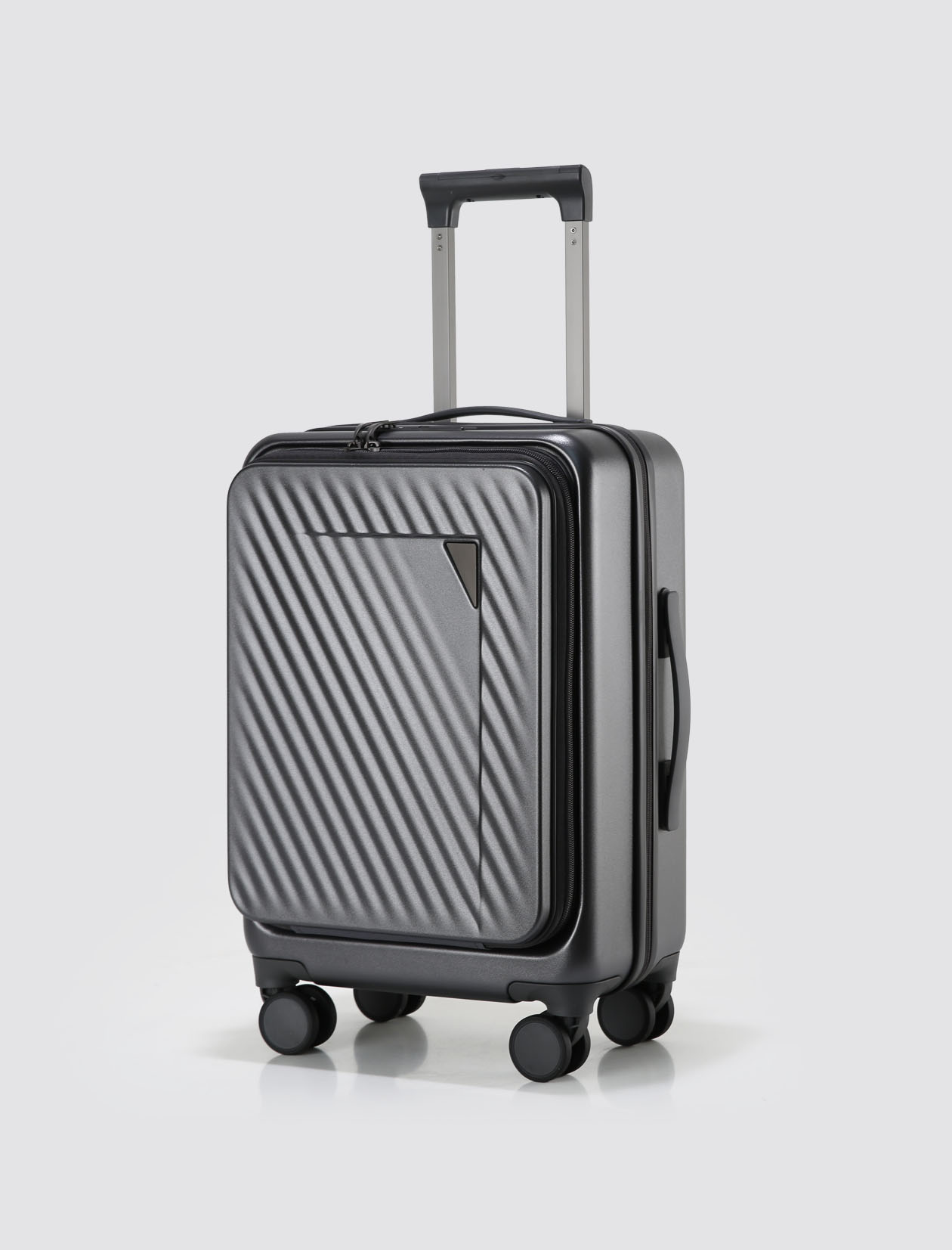 Luxury New Design Cabin Suitcase Expansion Layer Travel Trolley Suitcase 20Inch USB Charging Port and Phone Holder Luggage-Exterior Features-1