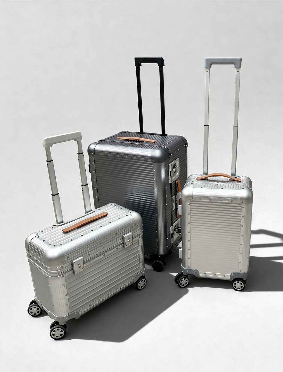 Premium Aerospace-Grade Aluminum Luggage with Butterfly Lock Microfiber Leather Handle 360° Silent Wheels TSA Certified Suitcase-Exterior Features-1