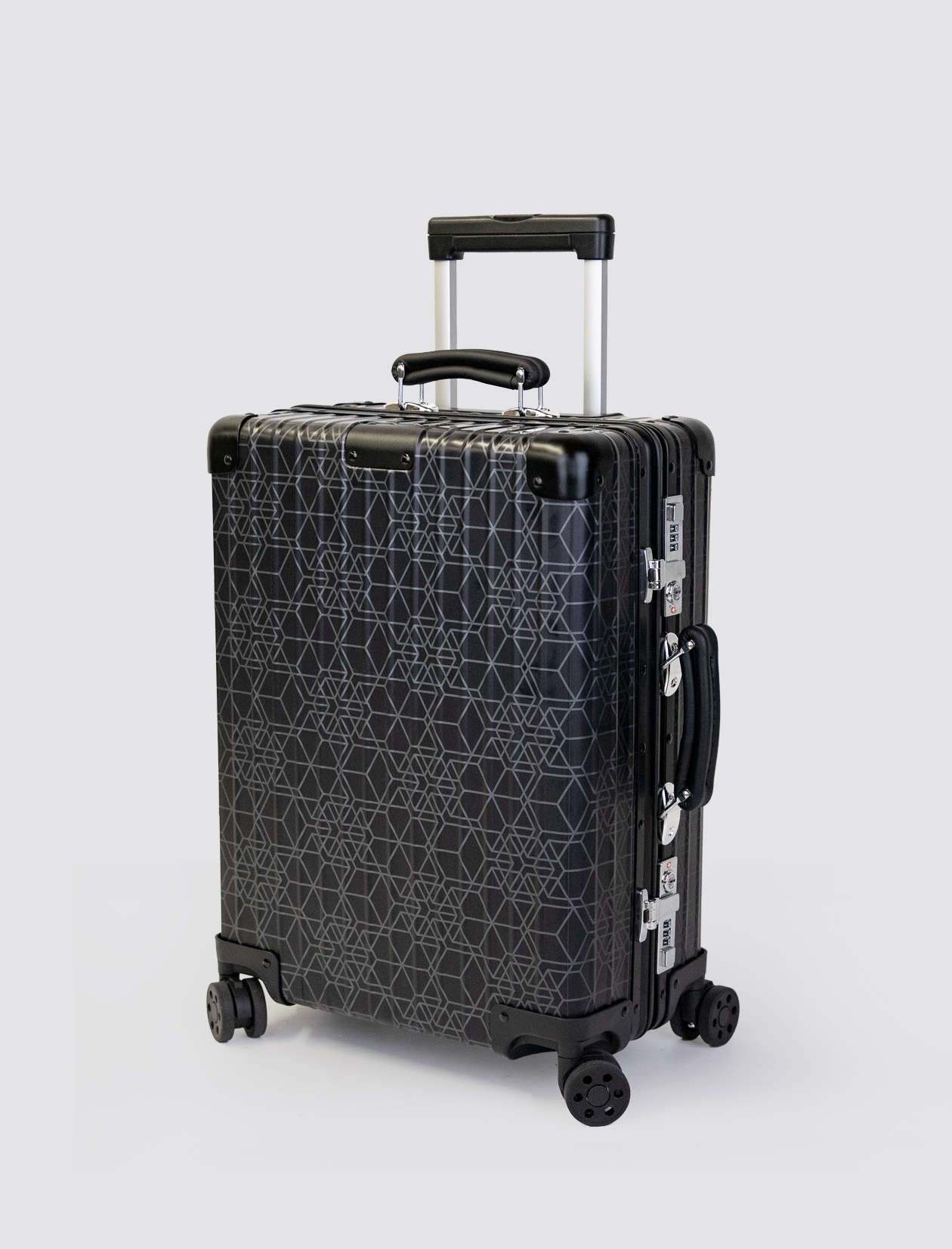 Premium Full Aluminum Frame with Laser-Etched & Anodized Finish 360° Silent Wheels TSA Lock Durable Travel Suitcase-Exterior Features-1