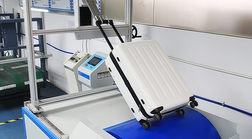 Product testing centre running wheel, drop and handle fatigue tests