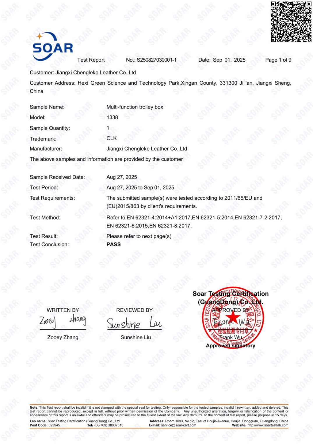 EU RoHS Test Report &mdash; 10 Substances (Non-metal) &mdash; Directive 2011/65/EU (RoHS 2), 10 restricted substances